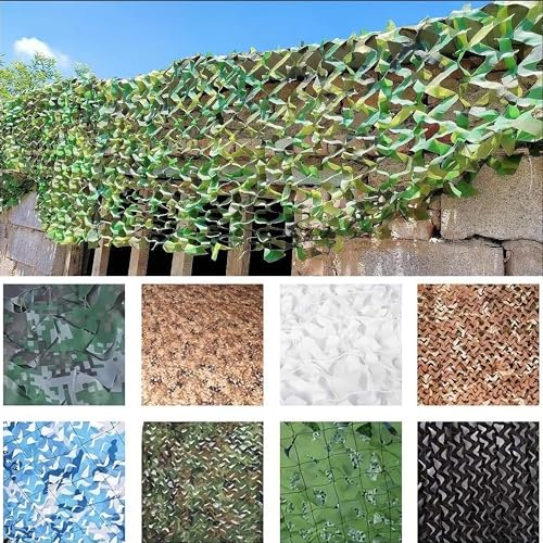 SDLLG 2023 Verdicktes 210D Tarnnetz Camouflage net Sichtschutznetz Sonnenschutznetze Sonnensegel 2x2m -Grün-B Partydekoration Autoplanen Camping Tarnung Sonnenschutz Netz Sichtschutznetz von SDLLG