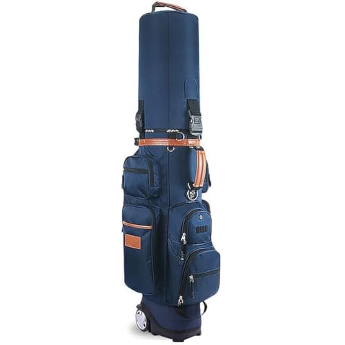 Golfschläger-Cart-Taschen, multifunktionale Golfschläger-Tragetaschen, Golftaschen for Herren mit doppelter Ballkappe/Codeschloss/Tasche for konstante Temperatur/staubdichter Regenschutz(Blue) von SDTOOP