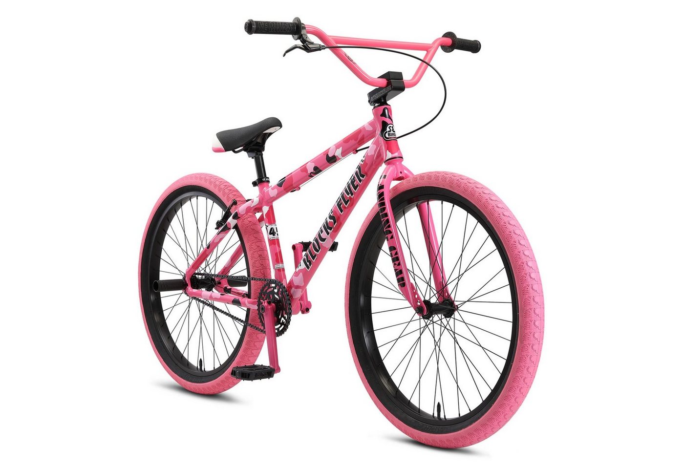 SE Bikes BMX-Rad Blocks Flyer, 1 Gang, ohne Schaltung, BMX Fahrrad 26 Zoll Cruiser ab 160 cm Bike Erwachsene und Jugendliche von SE Bikes