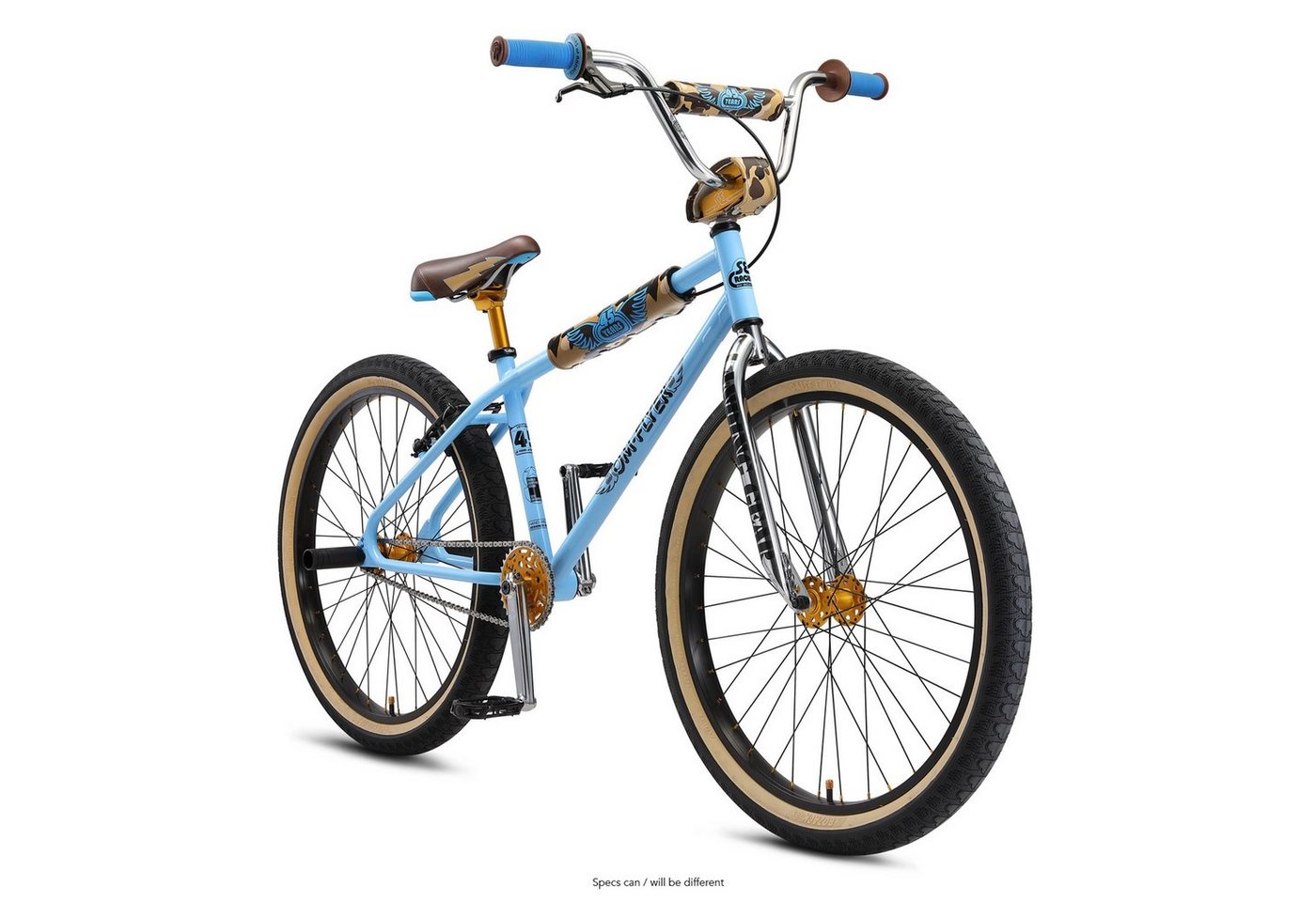 SE Bikes BMX-Rad OM Flyer, 1 Gang, ohne Schaltung, BMX Fahrrad Cruiser für Erwachsene und Jugendliche ab 160 cm retro Rad von SE Bikes