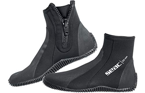 Seac Regular, 5 mm starker Neopren-Tauchstiefel mit halbstarrer Sohle und Fersen- sowie Knöchelschutz von Seac