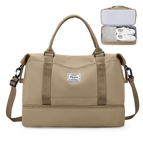 Reisetasche Damen 45x36x20 Easyjet Handgepäck Tasche Sporttasche Weekender Bag Schwimmtasche Wasserdicht Travel Bag Duffle Bag Fitnesstasche Trainingstasche Krankenhaustasche mit Schuhfach,G11-Khaki Reisetasche Damen 45x36x20 Easyjet Handgepäck Tasche Sporttasche Weekender Bag Schwimmtasche Wasserdicht Travel Bag Duffle Bag Fitnesstasche Trainingstasche Krankenhaustasche mit Schuhfach,G11-Khaki von SEAFEW