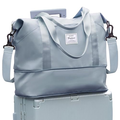 Reisetasche Damen Sporttasche 40x20x25 Ryanair Handgepäck Tasche Weekender Bag Schwimmtasche Wasserdicht Travel Duffle Bag Fitnesstasche Trainingstasche Frauen für Reise Gym,J22-Graublau Reisetasche Damen Sporttasche 40x20x25 Ryanair Handgepäck Tasche Weekender Bag Schwimmtasche Wasserdicht Travel Duffle Bag Fitnesstasche Trainingstasche Frauen für Reise Gym,J22-Graublau von SEAFEW