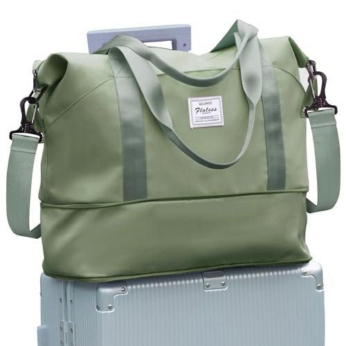 Reisetasche Damen Sporttasche 40x20x25 Ryanair Handgepäck Tasche Weekender Bag Schwimmtasche Wasserdicht Travel Duffle Bag Fitnesstasche Trainingstasche Frauen für Reise Gym,J9-Grey Green Reisetasche Damen Sporttasche 40x20x25 Ryanair Handgepäck Tasche Weekender Bag Schwimmtasche Wasserdicht Travel Duffle Bag Fitnesstasche Trainingstasche Frauen für Reise Gym,J9-Grey Green von SEAFEW