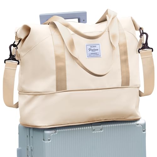 Reisetasche Damen Sporttasche 40x20x25 Ryanair Handgepäck Tasche Weekender Bag Schwimmtasche Wasserdicht Travel Bag Duffle Bag Fitnesstasche Trainingstasche Frauen für Reise Gym,D2-Beige Reisetasche Damen Sporttasche 40x20x25 Ryanair Handgepäck Tasche Weekender Bag Schwimmtasche Wasserdicht Travel Bag Duffle Bag Fitnesstasche Trainingstasche Frauen für Reise Gym,D2-Beige von SEAFEW
