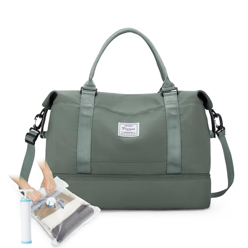 Vakuum Reisetasche Reisetasche Damen Handgepäck Tasche Sporttasche Weekender Bag Schwimmtasche Wasserdicht Travel Bag Duffle Bag Fitnesstasche Trainingstasche Krankenhaustasche mit Schuhfach,O3-Grün Vakuum Reisetasche Reisetasche Damen Handgepäck Tasche Sporttasche Weekender Bag Schwimmtasche Wasserdicht Travel Bag Duffle Bag Fitnesstasche Trainingstasche Krankenhaustasche mit Schuhfach,O3-Grün von SEAFEW
