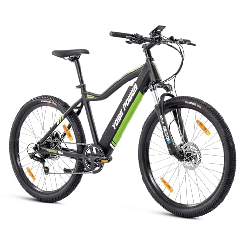 SEASON 27.5" E Bike Mountainbike Elektrofahrräder, 7 Gang-Freewheel, mit 250W Hinterradmotor für 25 km/h | 36V 13Ah Ebike Akku | Urban E-Bike SUMMER B01 (Grün | Torque Sensor | Hydraulic Brake) von SEASON