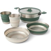 SEATOSUMMIT Detour One Pot Cook Set – Campingkochset mit Edelstahl inkl. Topf, Schalen und Becher (5-teilig) von SEATOSUMMIT