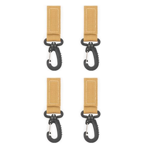 SEEOR 4 x Nylon-Gurtband-Schnallen, Schlüsselhaken, Karabiner, Gürtelclip, Outdoor-Schnallen, Schlüsselhalter von SEEOR