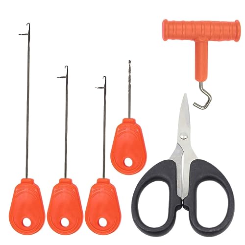 6 Stück Angeln Karpfen Zubehör Boilie Nadel Set, Ködernadel Bohrer Werkzeug Set, Enthalten mit Verriegelungsnadel, Bohrnadel, Schnurschere, Knotenzieher 6 Stück Angeln Karpfen Zubehör Boilie Nadel Set, Ködernadel Bohrer Werkzeug Set, Enthalten mit Verriegelungsnadel, Bohrnadel, Schnurschere, Knotenzieher von SEIWEI