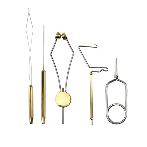 SEIWEI Fliegenfischer-Bindeset mit Spulenhalter, Drahteinfädler, Knotenpeitsche, Hackenzange zum Binden von Schnellknoten, zum Binden von Haaren und Haken, zum Schlaufenbinden, zum Fliegenfischen SEIWEI Fliegenfischer-Bindeset mit Spulenhalter, Drahteinfädler, Knotenpeitsche, Hackenzange zum Binden von Schnellknoten, zum Binden von Haaren und Haken, zum Schlaufenbinden, zum Fliegenfischen von SEIWEI