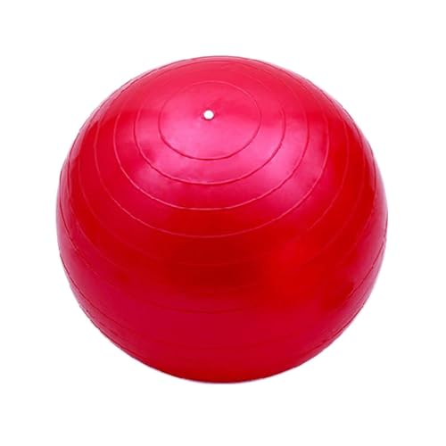 SEIWEI Rot Balance Ball mit Pumpe, Anti-Burst-Gymnastikball, Rutschfester Yoga-Trainer, Fitness-Zubehör für Fitnessstudio, Zuhause, Schule(75 cm) von SEIWEI