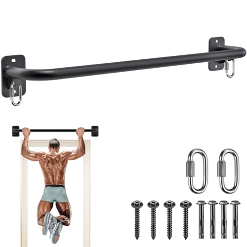 SELEWARE Hochleistungs-Klimmzugstange zur Wandmontage, Multifunktionale Home Gym Workout Ausrüstung mit Widerstandsband Haken, Unterstützt bis zu 440 lbs von SELEWARE