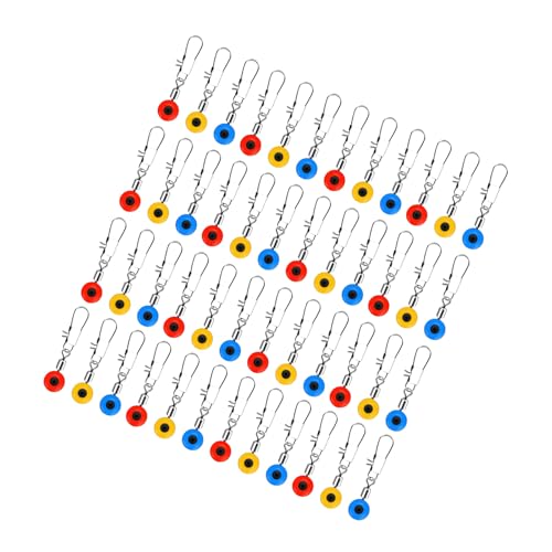 100 Stück Angel-Schwimmer, Bobber-Stops, Metallschnappen, Angelhaken, Meerbohnen-Verbindungsstück, Meer, Salzwasser, Angelwerkzeug, einfach zu bedienen von SELiLe