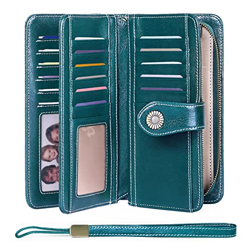 SENDEFN Geldbörse Damen Leder Portmonee Gross Frauen Clutch RFID Schutz Blocking große Kapazität Lang Geldbeutel mit 24 Kartenfächer und Portemonnaie Abnehmbare Handschlaufe SENDEFN Geldbörse Damen Leder Portmonee Gross Frauen Clutch RFID Schutz Blocking große Kapazität Lang Geldbeutel mit 24 Kartenfächer und Portemonnaie Abnehmbare Handschlaufe von SENDEFN