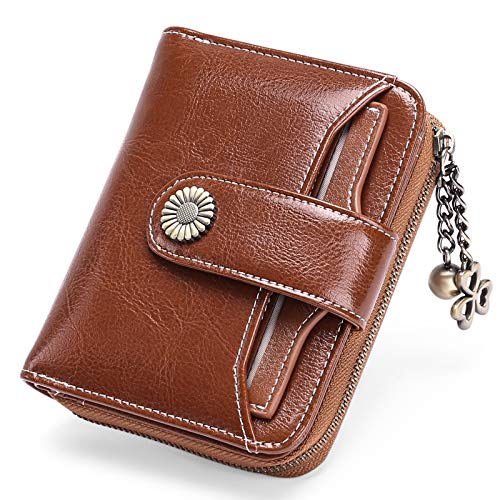 SENDEFN Geldbörse Damen Klein,Geldbeutel Frauen Echtes Leder,mit Münzfach Kleines Zipper Brieftasche Kartenhalter mit RFID Blocker (Ac-Braun) SENDEFN Geldbörse Damen Klein,Geldbeutel Frauen Echtes Leder,mit Münzfach Kleines Zipper Brieftasche Kartenhalter mit RFID Blocker (Ac-Braun) von SENDEFN