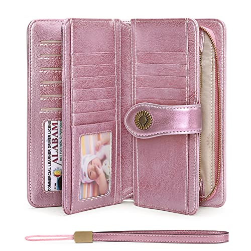 SENDEFN Geldbörse Damen Leder Portmonee Gross Frauen Clutch RFID Schutz Blocking große Kapazität Lang Geldbeutel mit 24 Kartenfächer und Portemonnaie Abnehmbare Handschlaufe SENDEFN Geldbörse Damen Leder Portmonee Gross Frauen Clutch RFID Schutz Blocking große Kapazität Lang Geldbeutel mit 24 Kartenfächer und Portemonnaie Abnehmbare Handschlaufe von SENDEFN