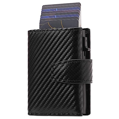 SENDEFN Kartenetui mit Münzfach | Geldbörse Herren RFID Schutz | Geldbeutel aus echtem Leder | Mini Portemonnaie Herren Slim Wallet | Pop-up Kartenhalter | Clip aus Aluminium SENDEFN Kartenetui mit Münzfach | Geldbörse Herren RFID Schutz | Geldbeutel aus echtem Leder | Mini Portemonnaie Herren Slim Wallet | Pop-up Kartenhalter | Clip aus Aluminium von SENDEFN