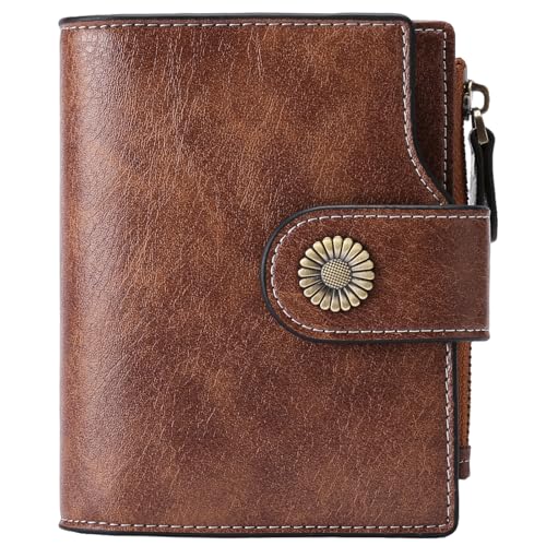 SENDEFN Portemonnaie Damen Echtleder, Bifold Compact RFID-Blockierung Geldbeutel Damen, Geldbörse Damen mit 16 Kartenfächern und 1 Reißverschlussfach SENDEFN Portemonnaie Damen Echtleder, Bifold Compact RFID-Blockierung Geldbeutel Damen, Geldbörse Damen mit 16 Kartenfächern und 1 Reißverschlussfach von SENDEFN