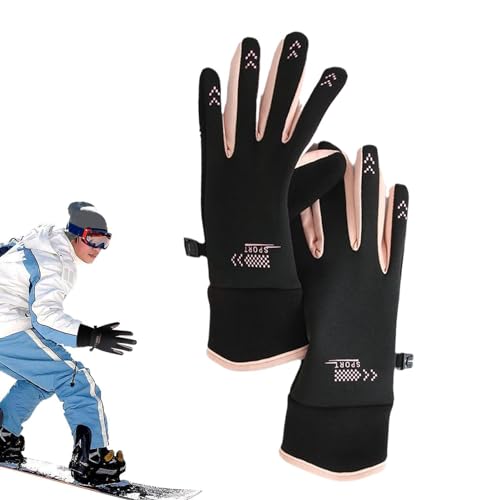 Winterhandschuhe, Fahrradhandschuhe, rutschfeste gepolsterte Fahrradhandschuhe, Thermohandschuhe, Mountainstraßenhandschuhe, Touchscreen wasserdichter Handwärmer für Outdoor, Radfahren, Skifahren, von SENZZ