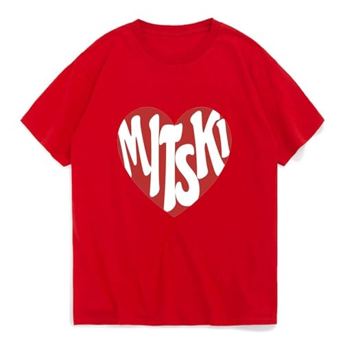 Europe and America Mitski Merch Tshirt Unisex, Hip Hop Kurzarm T-Shirt Männer Frauen Streetwear Harajuku Tops(XS-3XL) (Color : 2, Size : M) von SERLA