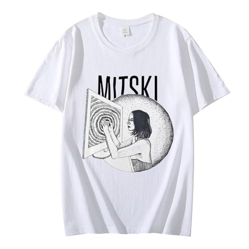 Sommer Mitski Merch Tshirt Unisex, Hip Hop Kurzarm T-Shirt Männer Frauen Streetwear Harajuku Tops(XS-3XL) (Color : 1, Size : S) von SERLA