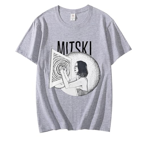 Sommer Mitski Merch Tshirt Unisex, Hip Hop Kurzarm T-Shirt Männer Frauen Streetwear Harajuku Tops(XS-3XL) (Color : 5, Size : L) von SERLA