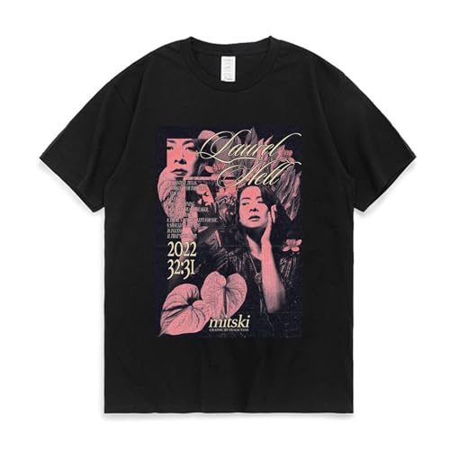 Sommer Mitski Merch Tshirt Unisex, Hip Hop Kurzarm T-Shirt Männer Frauen Streetwear Harajuku Tops (Color : 1, Size : L) von SERLA