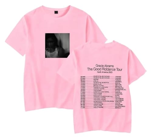 Summer Gracie Abrams Merch T-Shirt 2D Druck Kurzarm T-Shirt Hip Hop Sommer Tops Männer Frauen Street Tee Shirt(3,XXL) von SERLA