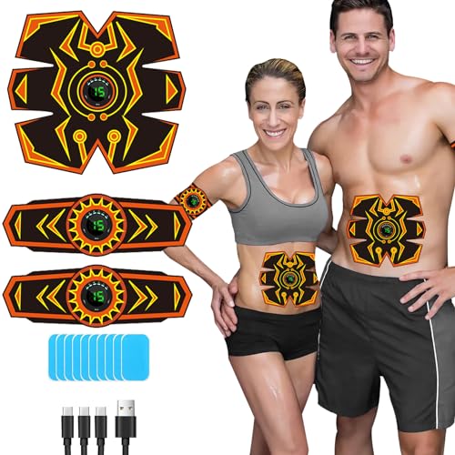 EMS Trainingsgerät, EMS Bauchmuskeltrainer, Sicher Effektiv Schneller Bauchtrainer, Bauchmuskeltrainer Elektrisch, 6 Modi & 15 Intensitäten, 10 Elektroden Pads EMS Trainingsgerät, EMS Bauchmuskeltrainer, Sicher Effektiv Schneller Bauchtrainer, Bauchmuskeltrainer Elektrisch, 6 Modi & 15 Intensitäten, 10 Elektroden Pads von SEVEKO