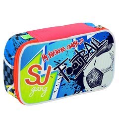 SJ Gang Quick Case, Federmäppchen, Mäppchen, mehrfarbig, Federtasche für Schreibwaren, Etui mit Stiften, Kugelschreiber, & mehr, Mädchen & Jungen, Schule - Grundschule, Fußball Fans von SJ GANG STYLE JAM GANG