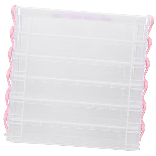 SEWACC 1 Set-Box Mehr Schicht Ige Schreibwaren Box Stift Stifte + Bleistift Buntstifte Für Kinder Bleistift-aufbewahrungs-Organizer Bleistiftbehälter Transparent Plastik von SEWACC