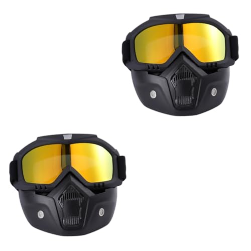 SEWOART 2st Motorradhelm Verstellbarer Helm Skibrille Herren Vintage Helmbrille Skibrillen Für Schnee Bequeme Schutzbrille Offroad-brille Reitbrille Brille Snowboardbrille Schutzbrillen von SEWOART