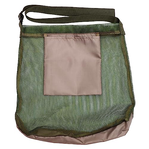 SEWOART Futterbeutel Futtertasche groß Einkaufstaschen Mesh-Pilzbeutel Pilztasche mit Umhängetasche Werkzeug Tasche werkzeugtasche seyahat çantası Faltbare Netztasche Gartenzubehör Green von SEWOART