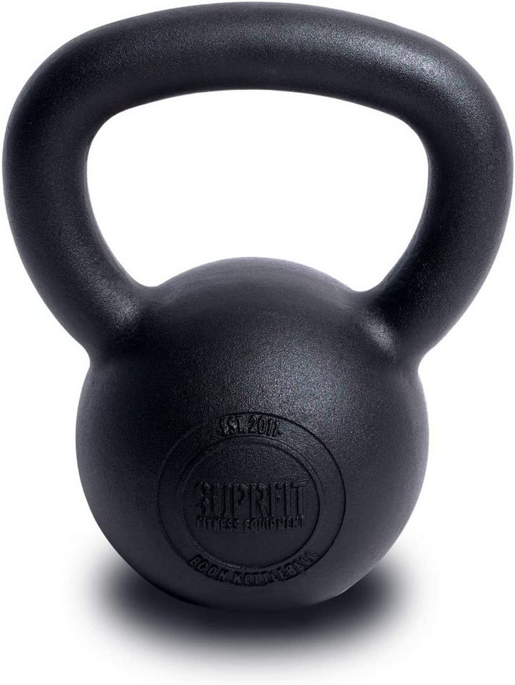 SF SUPRFIT Kettlebell Econ Kettlebells - Pulverbeschichtete Kugelhantel aus Gusseisen für Kraft- & Crosstraining, Kettle Bells Schwarz lackiert - Ideal zum Reißen, Stoßen & Drücken, Perfekt als Kettlebell Set von SF SUPRFIT