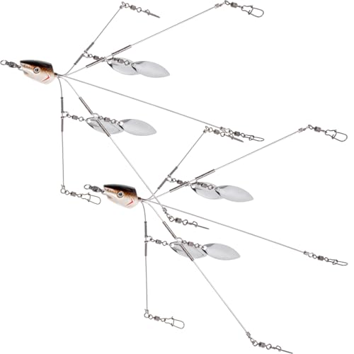 SF Alabama-Rigs mit 4 Klingen, Regenschirm, Angelköder für Barsch, Angelköder, 23 cm, 2 Stück von SF