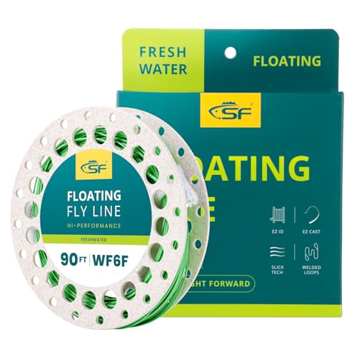 SF Fliegenfischen Schnur Schwimmend mit geschweißten Schlaufengewicht-Vorwärtsfliegenschnüren #Gras-Grün 90FT WF6F SF Fliegenfischen Schnur Schwimmend mit geschweißten Schlaufengewicht-Vorwärtsfliegenschnüren #Gras-Grün 90FT WF6F von SF