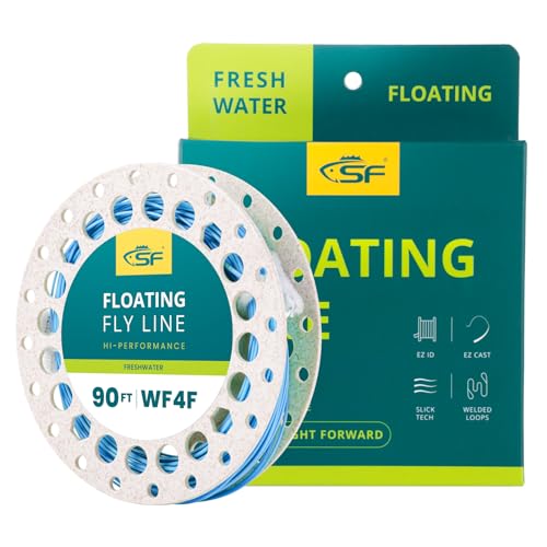 SF Fliegenfischen Schnur Schwimmend mit geschweißten Schlaufengewicht-Vorwärtsfliegenschnüren #Himmelblau 90FT WF4F SF Fliegenfischen Schnur Schwimmend mit geschweißten Schlaufengewicht-Vorwärtsfliegenschnüren #Himmelblau 90FT WF4F von SF