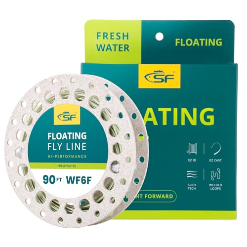 SF Fliegenfischen Schnur Schwimmend mit geschweißten Schlaufengewicht-Vorwärtsfliegenschnüren #Moosgrün 90FT WF6F SF Fliegenfischen Schnur Schwimmend mit geschweißten Schlaufengewicht-Vorwärtsfliegenschnüren #Moosgrün 90FT WF6F von SF
