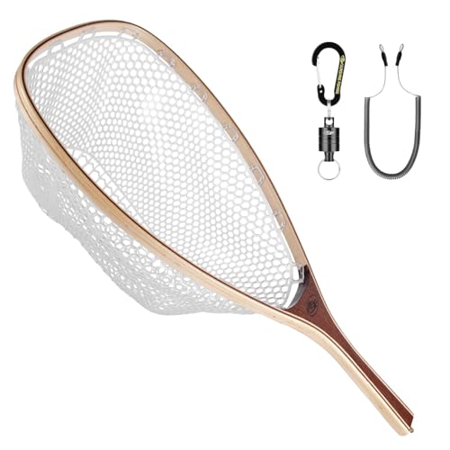 SF Fliegenfischer Kescher Weicher Gummi Holzrahmen Kleinlochnetz Forellenfischernetz Fangen und Freigeben Release Kombinationskit mit Schwarz Magnet SF Fliegenfischer Kescher Weicher Gummi Holzrahmen Kleinlochnetz Forellenfischernetz Fangen und Freigeben Release Kombinationskit mit Schwarz Magnet von SF