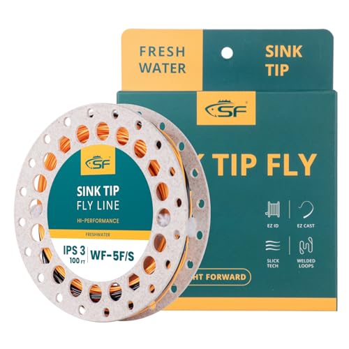 SF Hi-Viz Fliegenschnur Gewicht vorwärts schwimmende sinkende Linie mit sinkende Tipzeile WF5/S3 SF Hi-Viz Fliegenschnur Gewicht vorwärts schwimmende sinkende Linie mit sinkende Tipzeile WF5/S3 von SF
