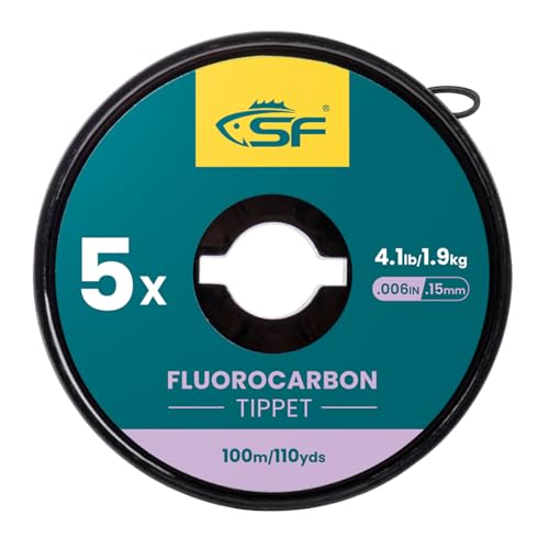 SF Transparente Fluorocarbon Tippet Material Schnur Fliegenfischen Tippets Vorfach Forellenschnur Tenkara 100 m # 5 x 1 Stück SF Transparente Fluorocarbon Tippet Material Schnur Fliegenfischen Tippets Vorfach Forellenschnur Tenkara 100 m # 5 x 1 Stück von SF