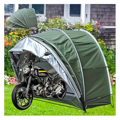 Fahrradabdeckung Zelt Scooter Shelter， 2 in 1 Fahrradabdeckungen Outdoor Schutz vor Wind, Regen, Schnee, Staub Outdoor(Green) von SFQEVHRZ