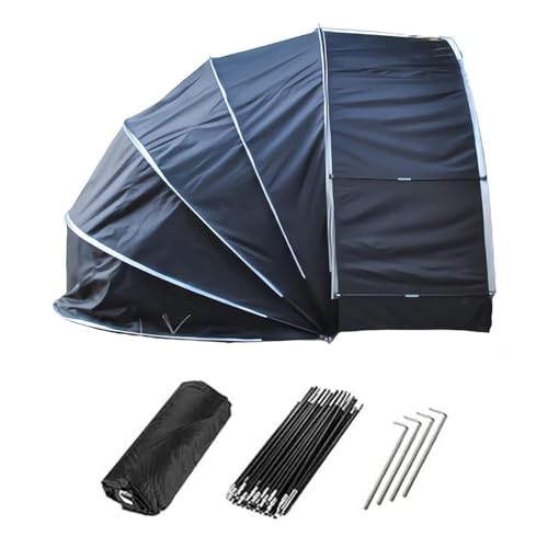 Fahrradabdeckung Zelt Scooter Shelter， 2 in 1 for Gartenmöbel, Fahrrad, Motorrad, tragbare Schuppen, Fahrradzelt(Black) von SFQEVHRZ