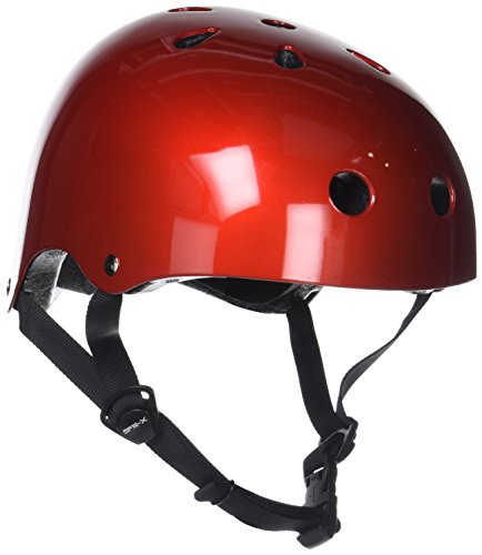 Helm für Skater,Scooter,Biker (Rot metallic, XXS - XS / 49 - 52 cm) von SFR
