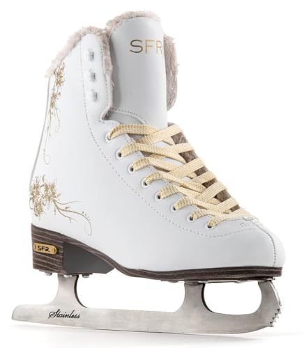 SFR Unisex Glitra Schlittschuhe, Weiß, 40.5 EU von SFR