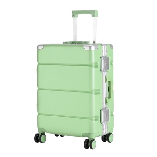 Reisekoffer Einfarbiger Koffer, Trolley-Koffer, Universal-Rad-Boarding-Koffer, Aluminiumrahmen-Koffer, Passwort-Koffer Trolley (Color : A, Size : 20in) von SFYYML