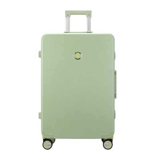 Reisekoffer Koffer, Aluminiumrahmen, Universal-Rad-Trolley, Business-Koffer, Herren-Passwort-Boarding-Koffer Trolley (Color : Green, Size : 24in) von SFYYML