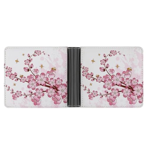 SFZPVMP Kirschblüten Damen Portemonnaie Leder Geldbörse Frauen Portmonee Brieftasche von SFZPVMP