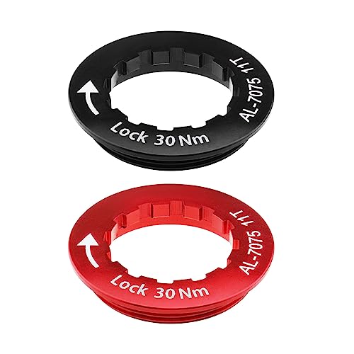 SG Store 2 Stück 11T Kassetten Sicherungsring Aluminiumlegierung Lockring Fahrrad Schwungrad Ringabdeckung 36mm Durchmesser für Mountain Rennräder Schwarz & Rot SG Store 2 Stück 11T Kassetten Sicherungsring Aluminiumlegierung Lockring Fahrrad Schwungrad Ringabdeckung 36mm Durchmesser für Mountain Rennräder Schwarz & Rot von SG Store